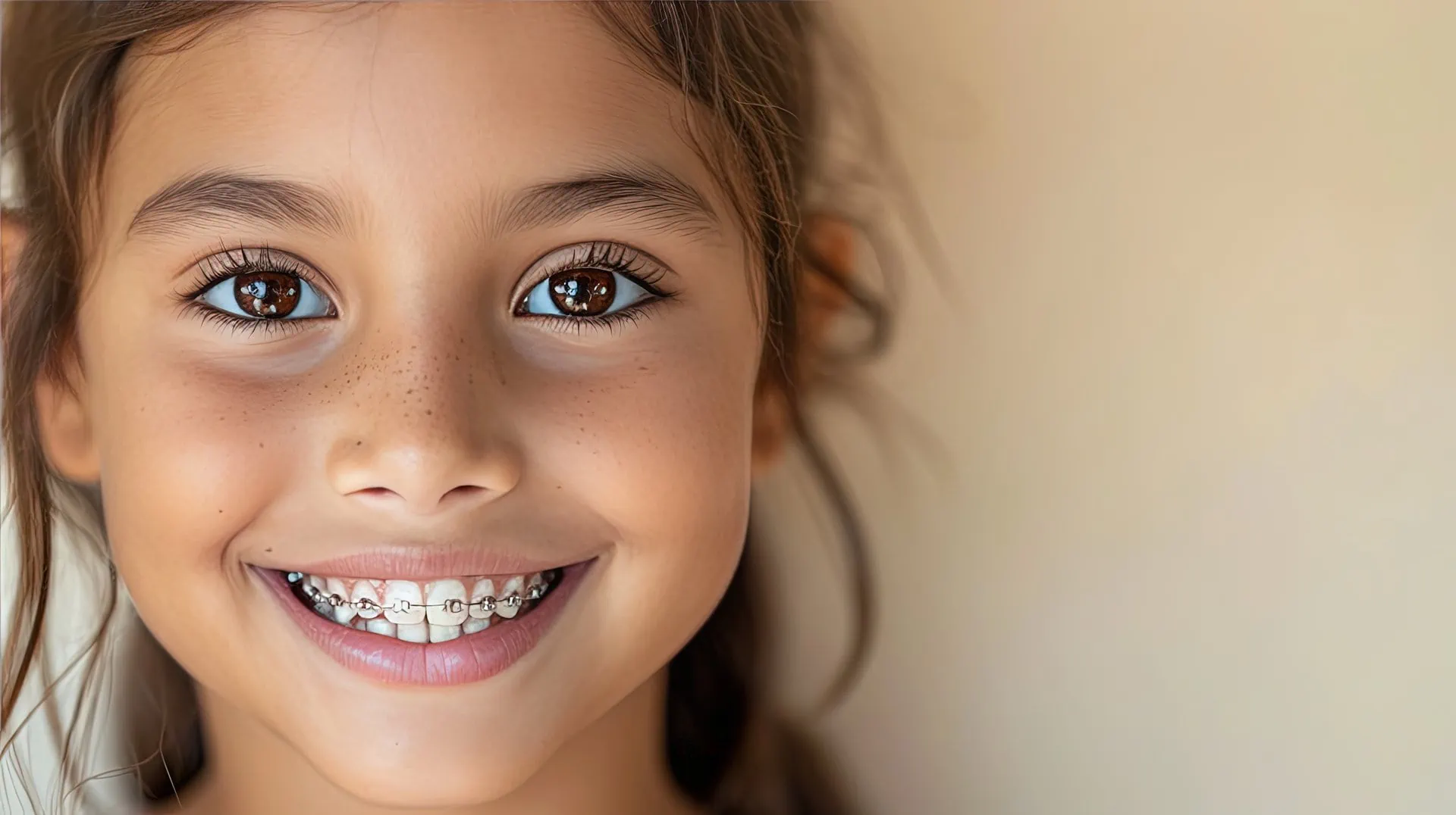 Smiling patient with braces at Bowie Braces
